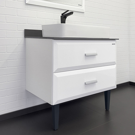 Тумба с раковиной Comforty Империя 80 см 00-00014817CF белая, напольная