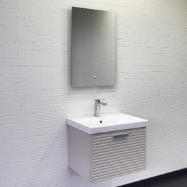 Мебель для ванной комнаты Comforty Касабланка 60 см, серый шелк, подвесная 