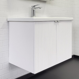 Тумба с раковиной Comforty Лима 70 см 00-00001284CF белая, подвесная