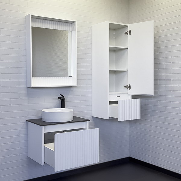 Мебель для ванных комнат Comforty Марсель 60 белый матовый, цвет хром 00-00012272 - фото 2