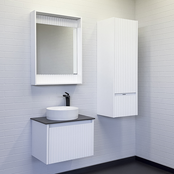Мебель для ванных комнат Comforty Марсель 60 белый матовый, цвет хром 00-00012272 - фото 1