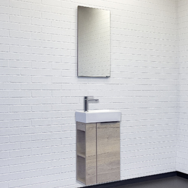 Мебель для ванной комнаты Comforty Матэ 40 см, дуб дымчатый, подвесная 