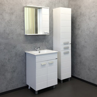 Мебель для ванной Comforty Модена 00-00001642 61 см, напольная, белая матовая