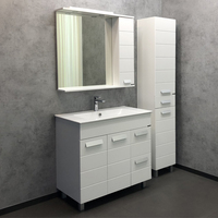 Мебель для ванной Comforty Модена 00-00001644 90 см, напольная, белая матовая