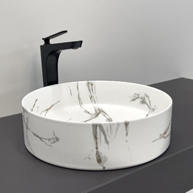 Раковина накладная Comforty 40 см N110CMWY-2 мрамор