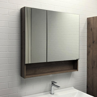 Зеркальный шкаф Comforty Никосия 00-00007619 80 см, темно-коричневый
