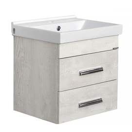 Тумба с раковиной Comforty Никосия 50 см 00-00017091CF дуб белый, подвесная