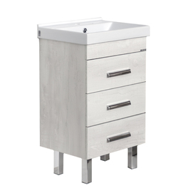 Тумба с раковиной Comforty Никосия 50 см 00-00017092CF дуб белая, напольная