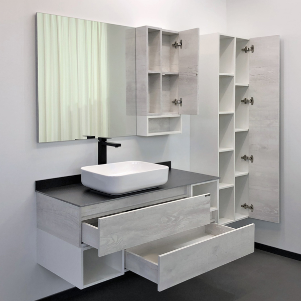 Мебель для ванных комнат Comforty Прага 120 дуб белый, цвет хром 00-00013222 - фото 2