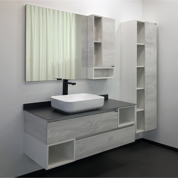 Мебель для ванных комнат Comforty Прага 120 дуб белый, цвет хром