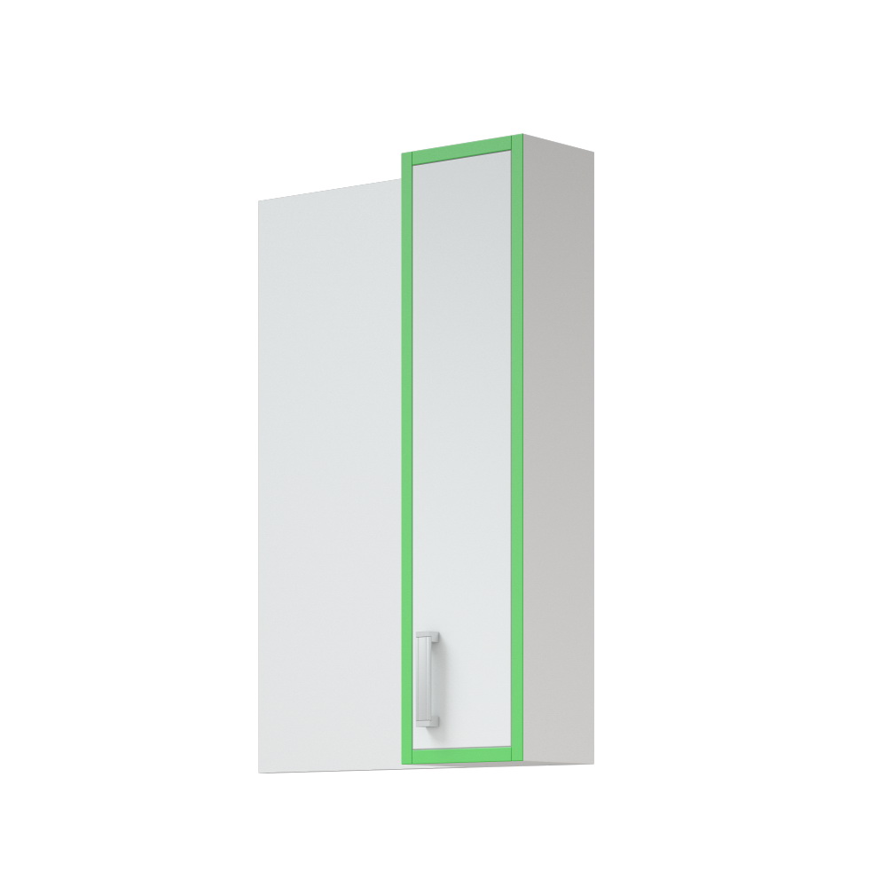 Зеркальный шкаф Corozo 50 см Спектр SD-00000685 белый, цвет зеленый; белый - фото 2