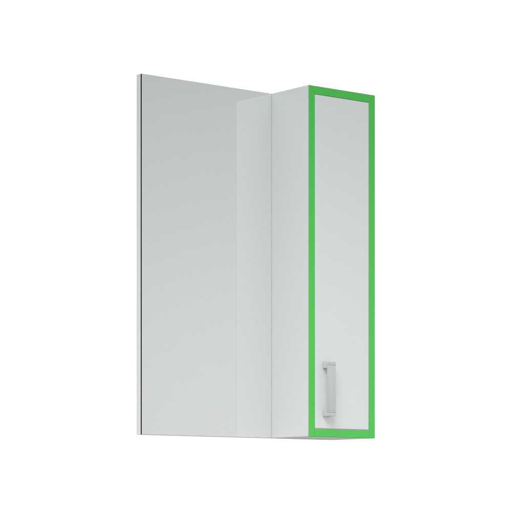Зеркальный шкаф Corozo 50 см Спектр SD-00000685 белый, цвет зеленый; белый - фото 3