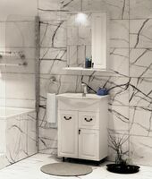 Мебель для ванной комнаты Corozo 60 см Элегия Ретро напольная, белая