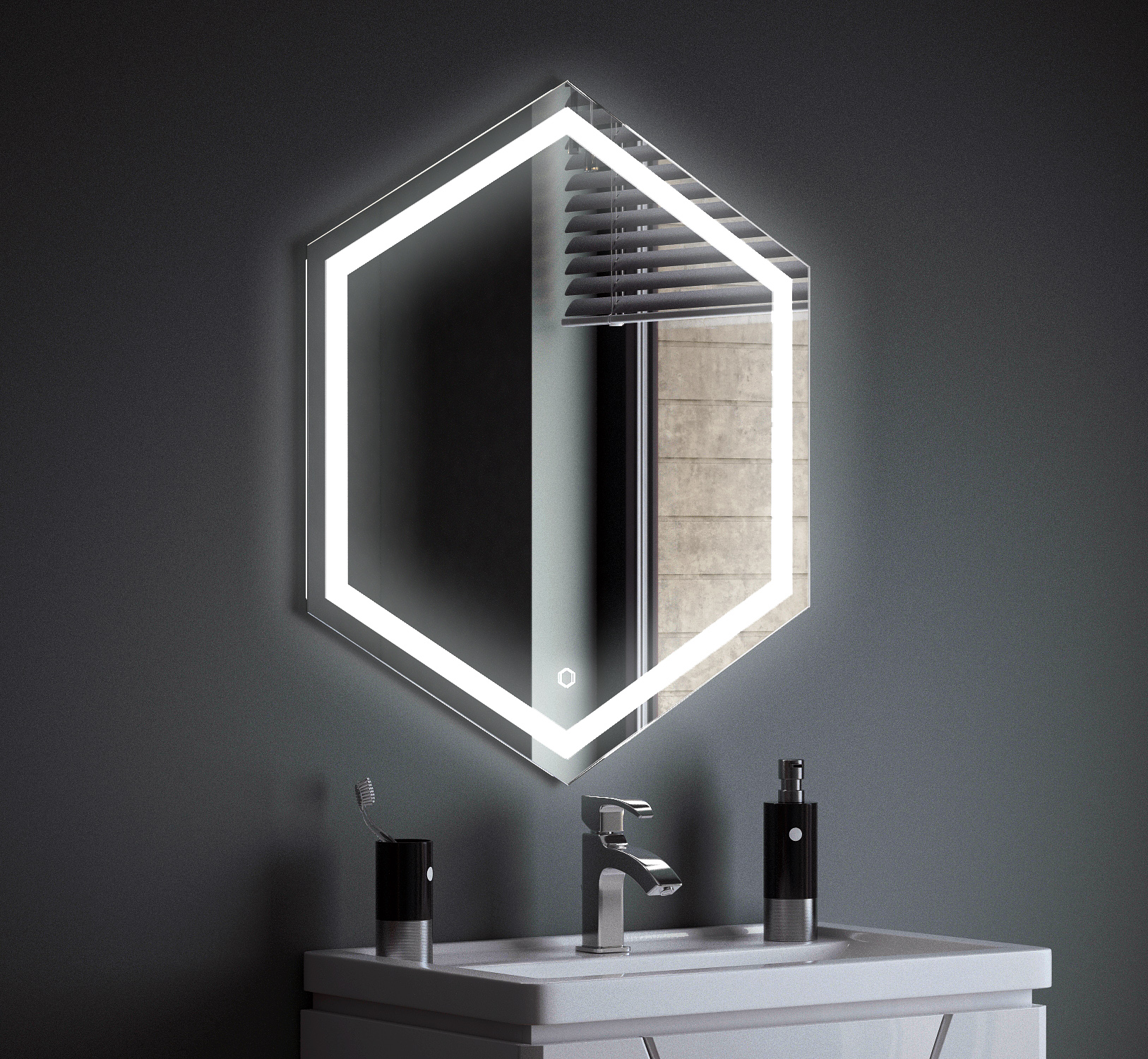 Зеркало с подсветкой Corozo 70 см Теор SD-00000922 белое, цвет белый - фото 2