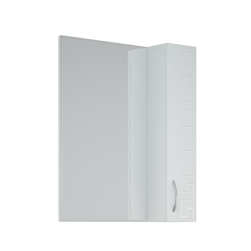 Зеркальный шкаф Corozo Олимп 50 см SD-00000695 белый, цвет хром - фото 2