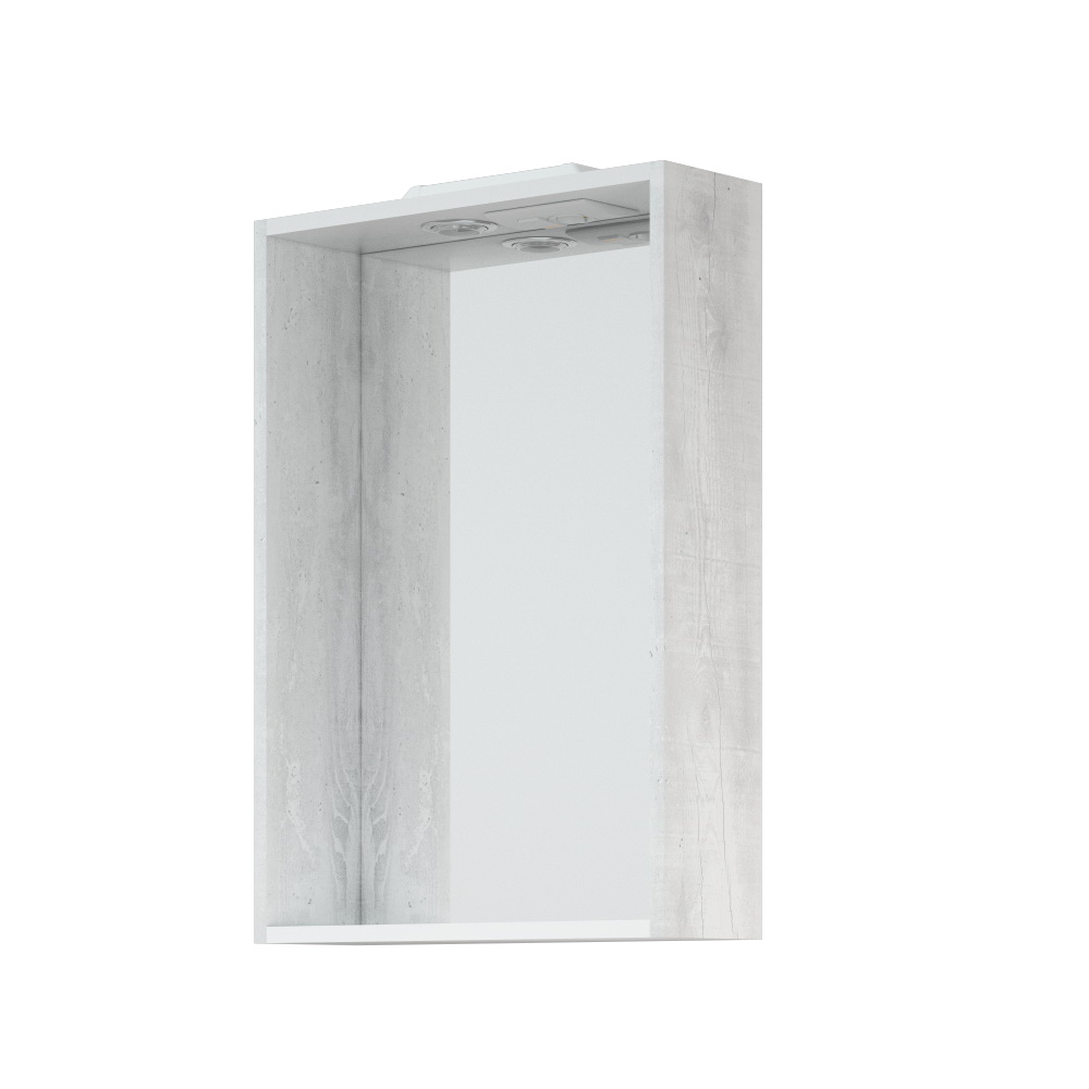 Зеркальный шкаф Corozo Орегон 50 см SD-00001435 пайн, цвет серый - фото 2