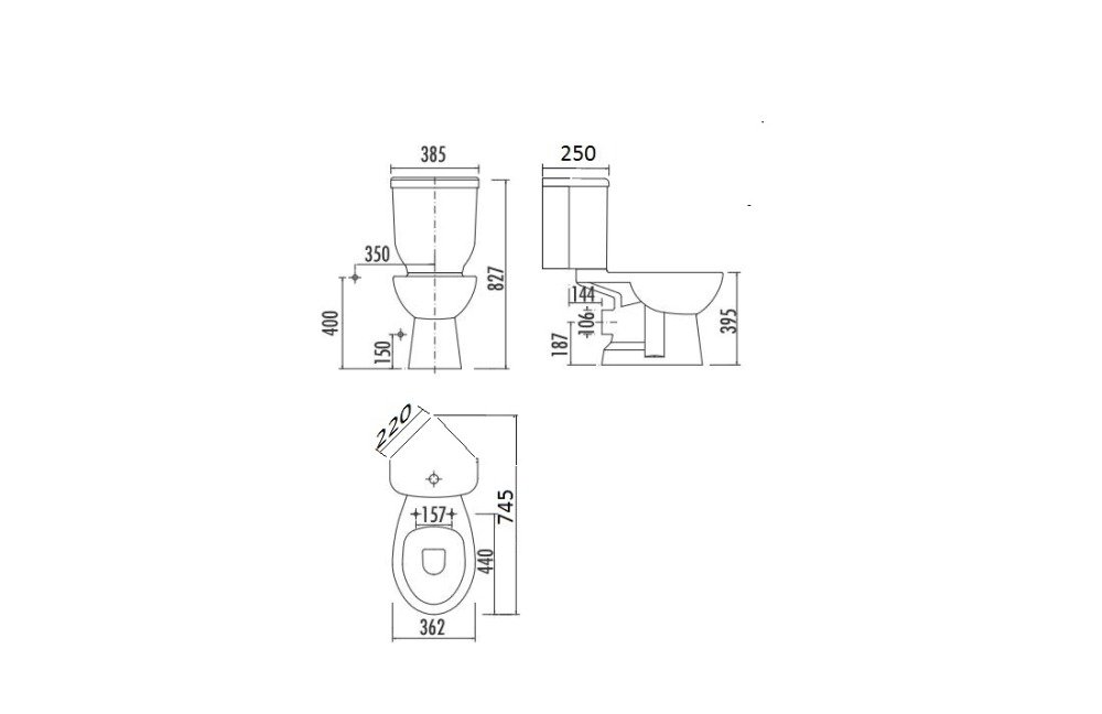 Унитаз угловой Creavit Corner SD310.00100, цвет белый - фото 2