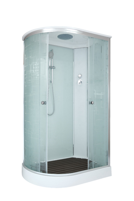 Душевая кабина DTO 120x80 EM1512R стандартная, профиль хром, стекло матовое с узором