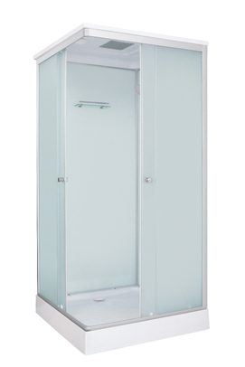 Фото Душевая кабина DTO 80x80 LK815GM с гидромассажем, стекло матовое, профиль хром матовый