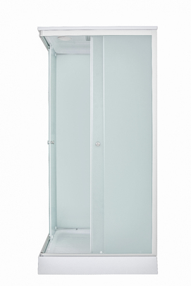Фото Душевая кабина DTO 80x80 LK815GM с гидромассажем, стекло матовое, профиль хром матовый