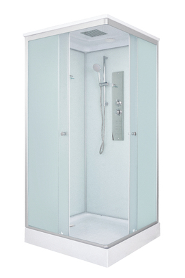 Душевая кабина DTO 90x90 LK915GM с гидромассажем, стекло матовое, профиль хром матовый