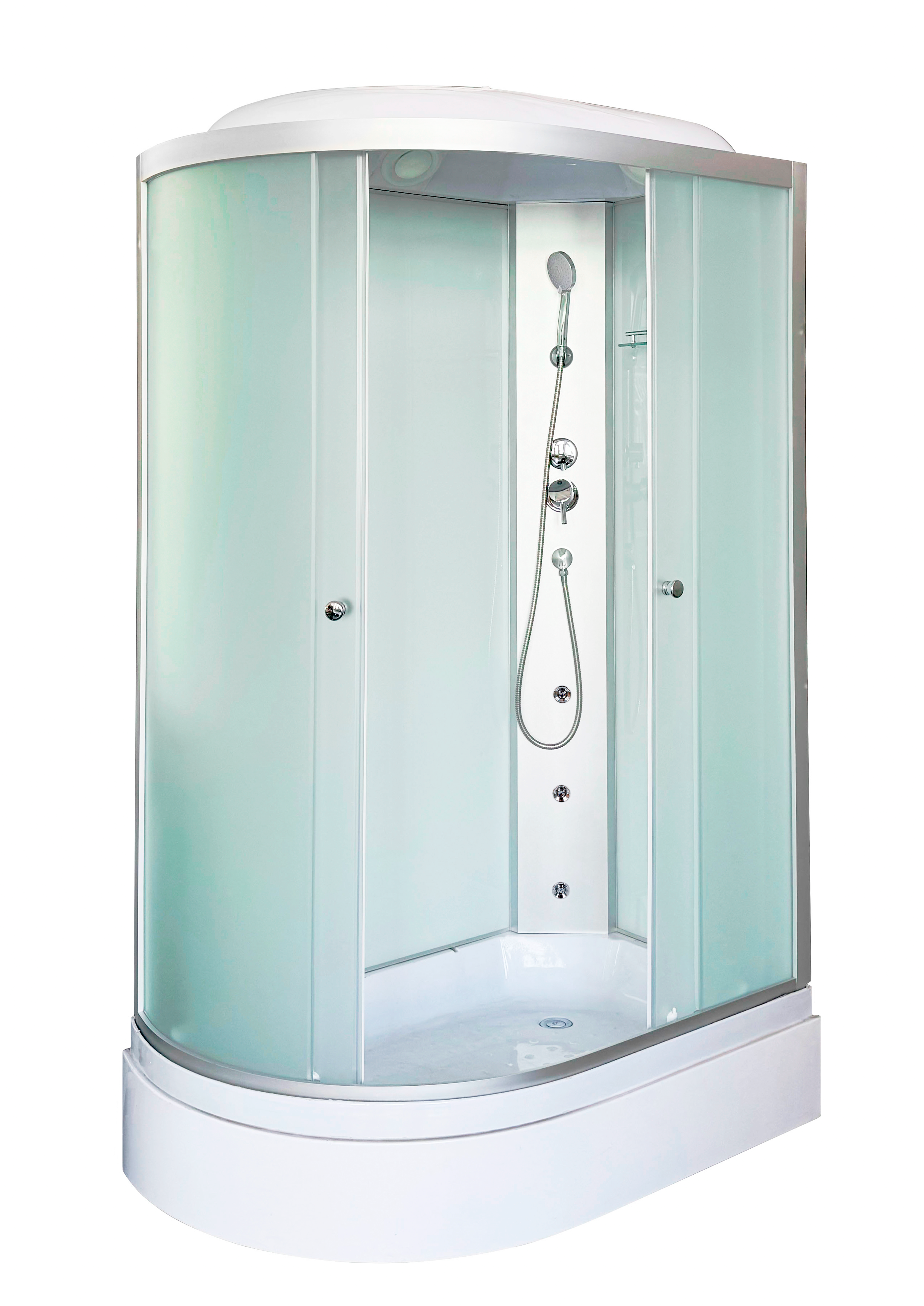 Душевая кабина DTO LM 120x80 LM720RGM с гидромассажем, правая, стекло матовое, профиль матовый хром