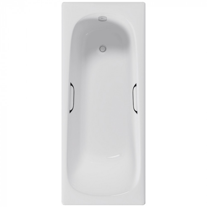 Ванна чугунная Delice Continental Limited Edition 165x70 DLR230644R с отверстиями для ручек, белая, размер 165x70, цвет белый - фото 1