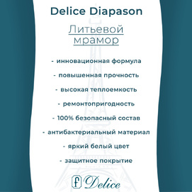 Фото Ванна из литьевого мрамора Delice Diapason 165x70 DLR330017-M белая матовая