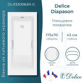 Ванна из литьевого мрамора Delice Diapason DLR330063R-G