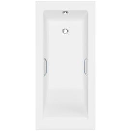 Фото Ванна из литьевого мрамора Delice Diapason 150x70 DLR330003R-M белая матовая с ручками хром