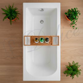 Фото Ванна из литьевого мрамора Delice Scandi 150x70 DLR330023-G белая глянцевая 