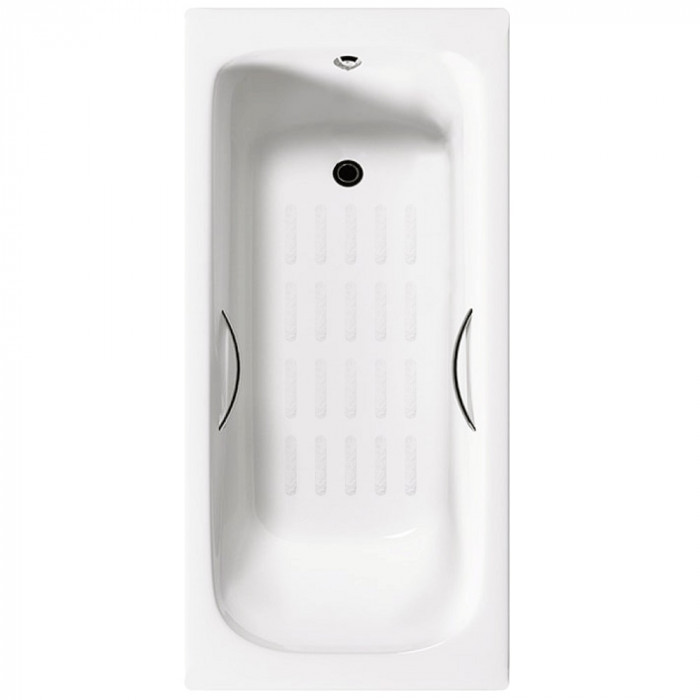 Чугунная ванна Delice Ванна чугунная Delice Fort с отверстиями под ручки и антискользящим покрытием, размер 200х85, цвет белый