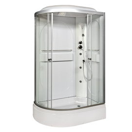 Душевая кабина DTO 120x80 L520RGM с гидромассажем, стекло прозрачное, профиль хром