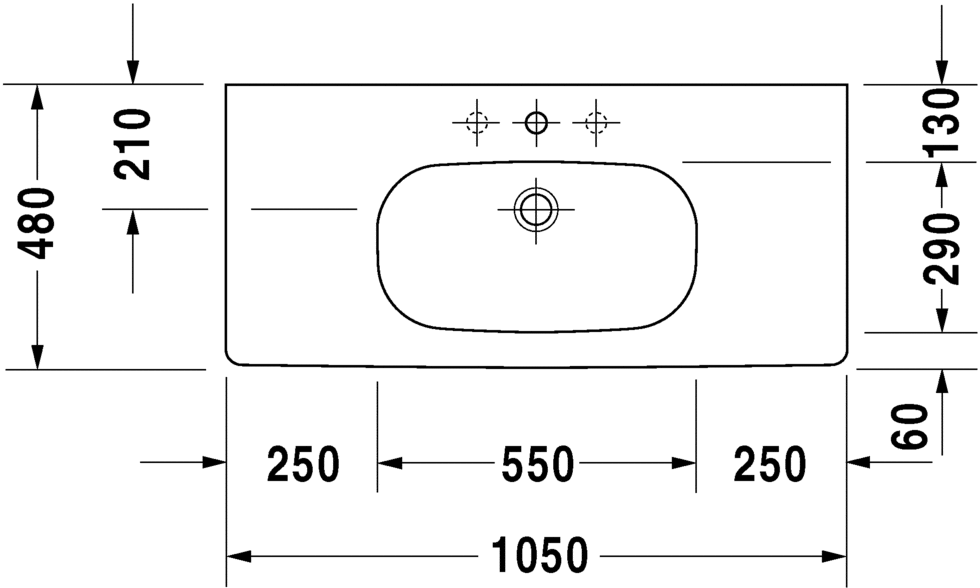 Раковина Duravit D-Code 03421000002, цвет белый - фото 2