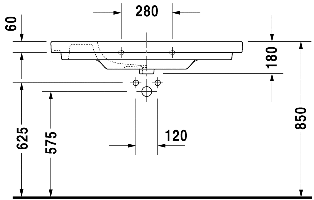 Раковина Duravit D-Code 03421000002, цвет белый - фото 3