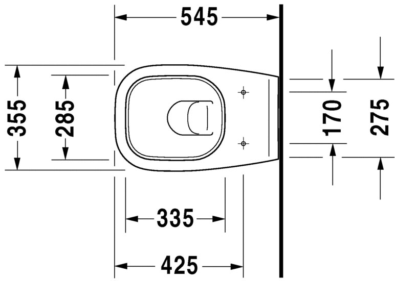 Подвесной унитаз Duravit D-Code 25350900002, цвет белый - фото 2