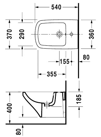 Биде подвесное Duravit DuraStyle 2282150000, цвет белый - фото 2