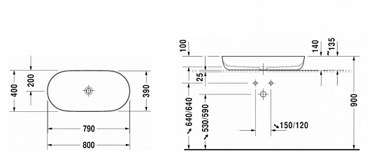 Раковина Duravit LUV 379800000, цвет белый - фото 4