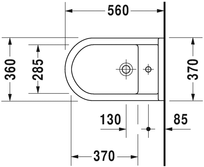 Биде напольное Duravit Starck 3 2230100000, цвет белый - фото 2