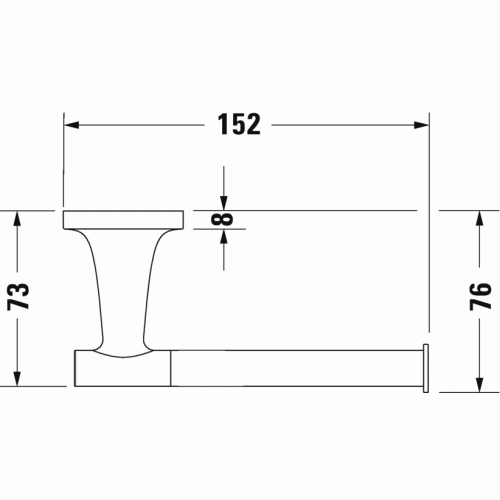 Бумагодержатель Duravit Starck T 99374600, черный матовый - фото 3