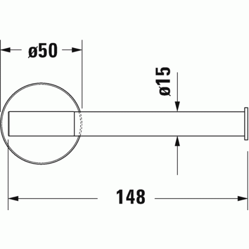 Бумагодержатель Duravit Starck T 99374600, черный матовый - фото 4