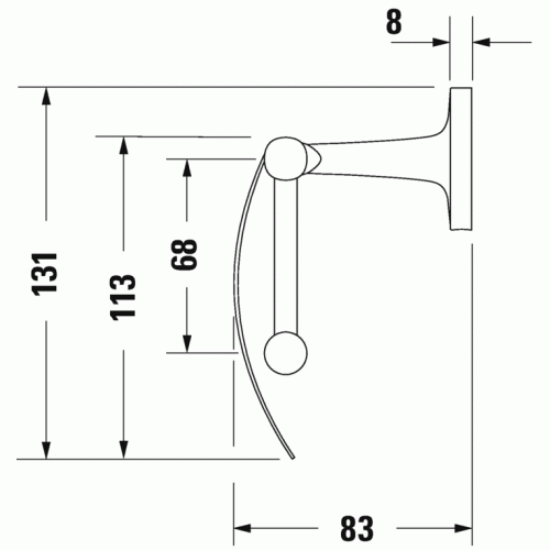 Бумагодержатель Duravit Starck T 99404600, черный матовый - фото 4