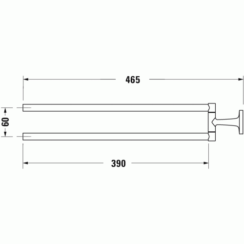 Полотенцедержатель Duravit Starck T 99414600, черный матовый - фото 2