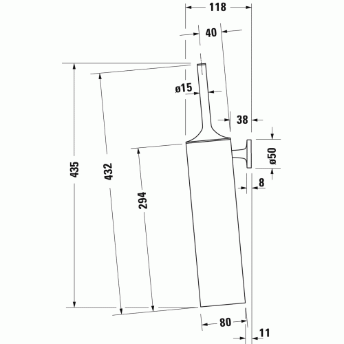 Ершик Duravit Starck T 99464600, черный матовый - фото 2