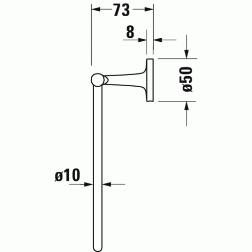 Полотенцедержатель Duravit Starck T 99474600, черный матовый - фото 4