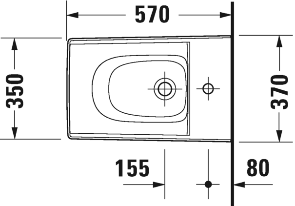 Биде подвесное Duravit Viu 2292150000, цвет белый - фото 2