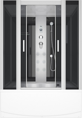 Душевой бокс Erlit 45 серия 148x80 ER4515TP-C2-RUS стекло тонированное, профиль сатин
