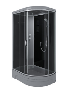 Душевая кабина Erlit 120x80 ER351226L-C2-RUS_GRAY стекло тонированное, профиль сатин, поддон серый