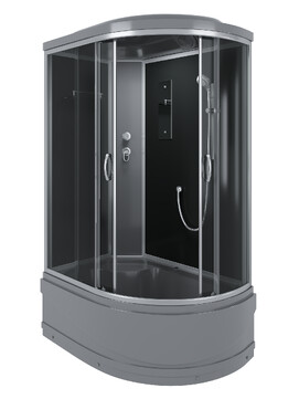 Душевая кабина Erlit 120x80 ER3512TPL-C2-RUS_GRAY стекло тонированное, профиль сатин, поддон серый