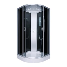 Душевая кабина Erlit 100x100 ER3510P-C2-RUS стекло тонированное, профиль сатин